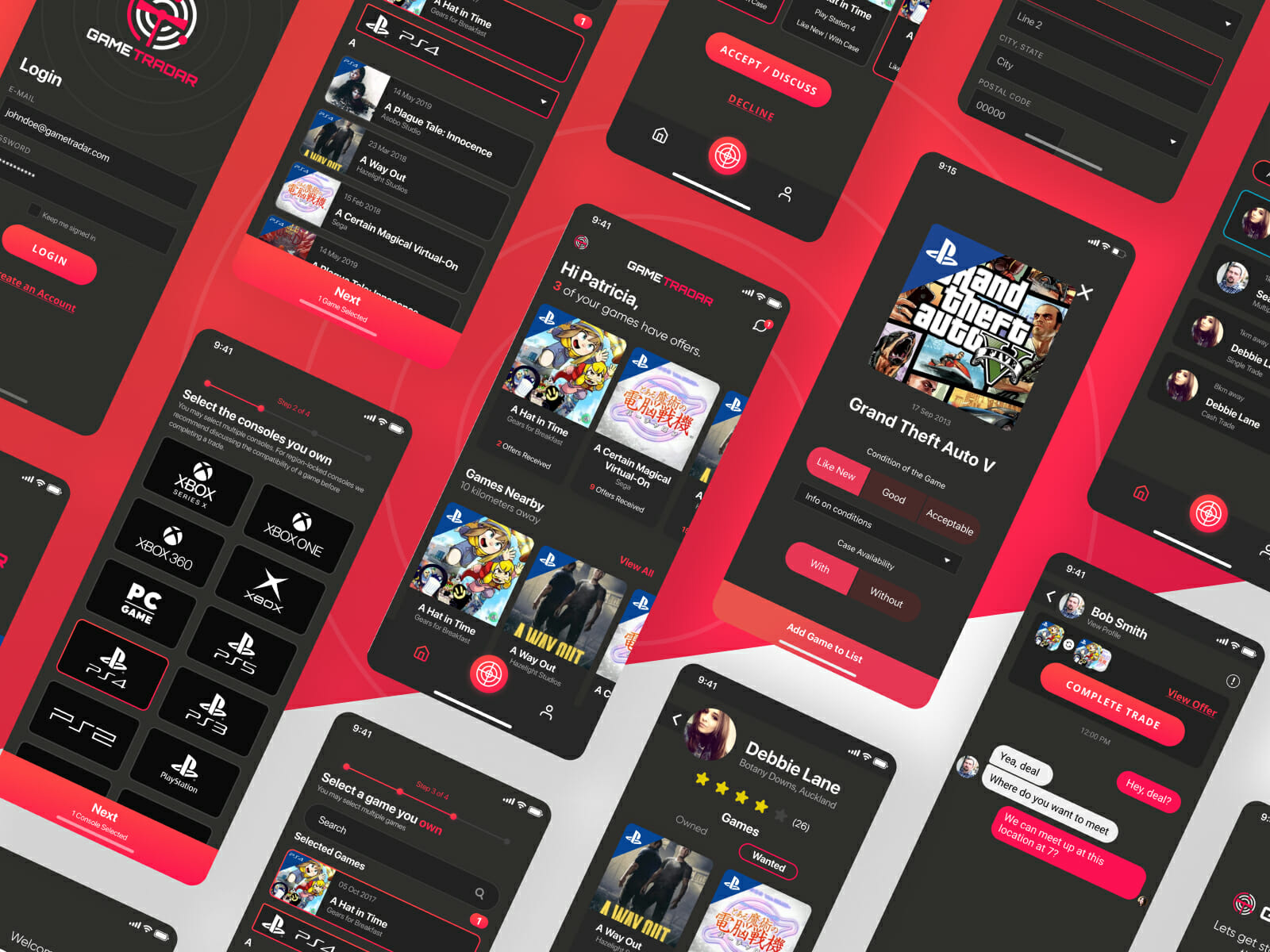 Game Tradar app — browse and trade games with fellow gamers