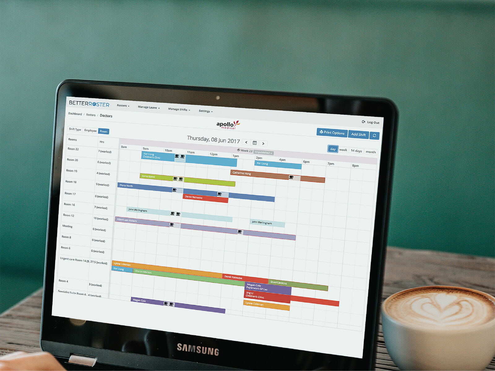 Better Roster roster management screen